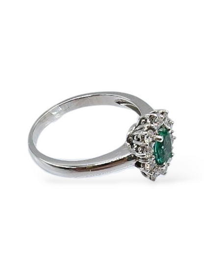 Anello Smeraldo Donna 750/1000