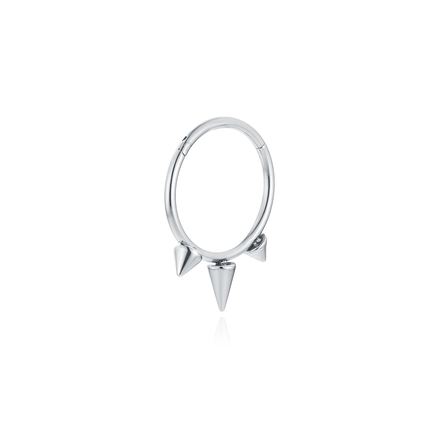 Orecchino singolo cerchio 3 punte Brand