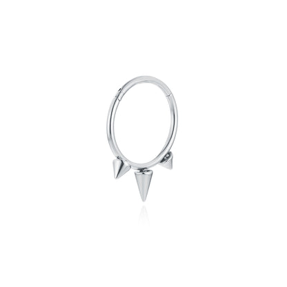 Orecchino singolo cerchio 3 punte Brand