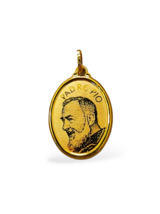 Ciondolo Padre Pio Oro 750/1000