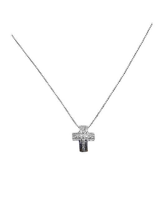 Girocollo Croce Oro e Diamanti 750/1000