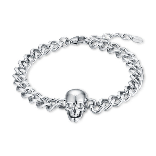 Bracciale teschio in acciaio
