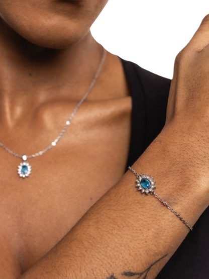 Collana Cristallo Kate turchese