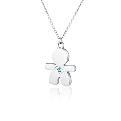 Collana con bimbo pendente