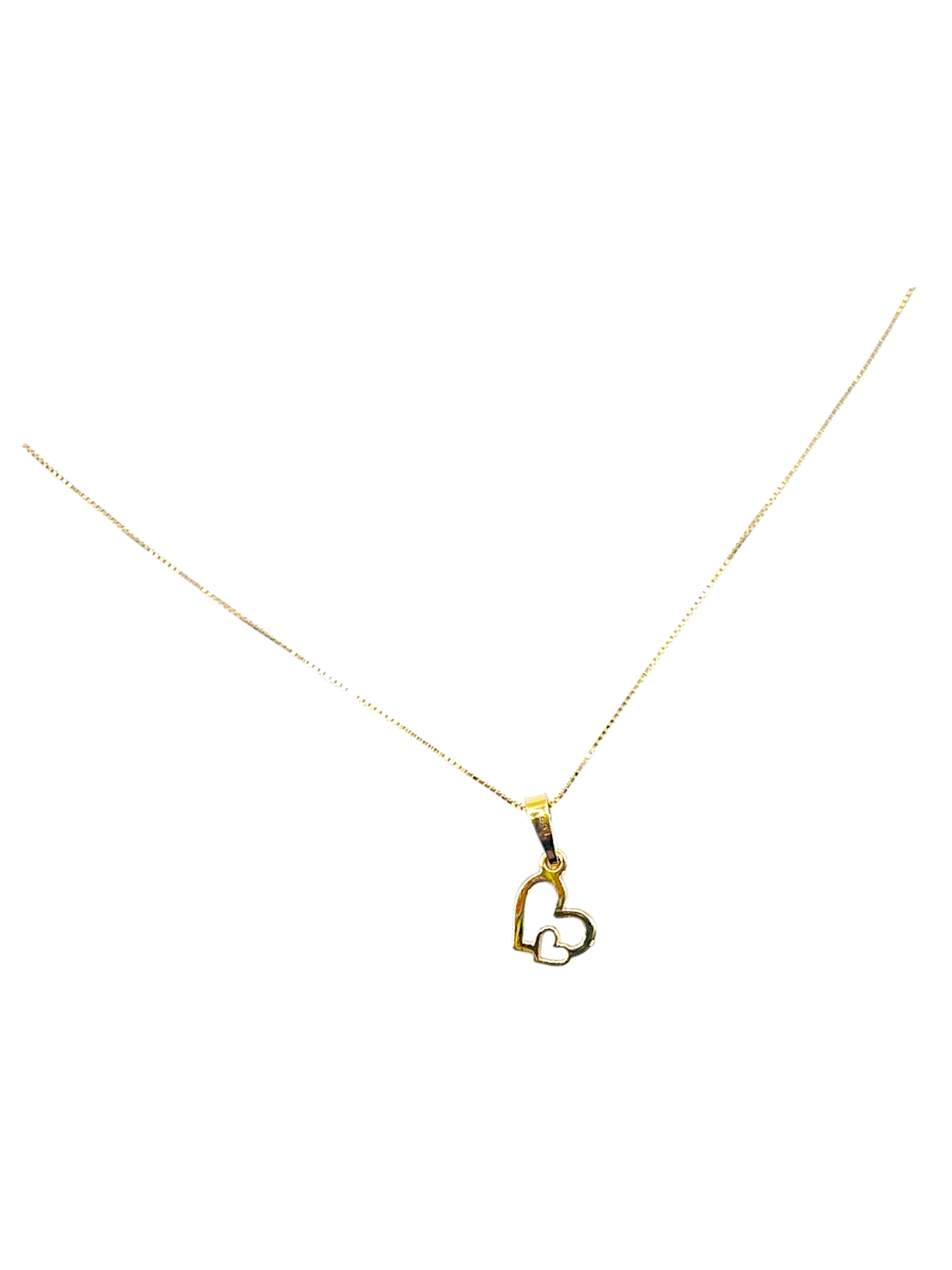 Collana Doppio Cuoricino Oro 375/1000