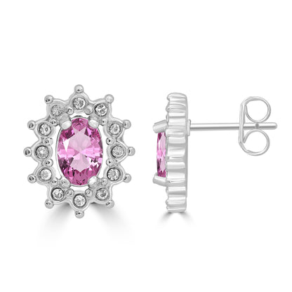 Orecchini Cristallo Kate rosa