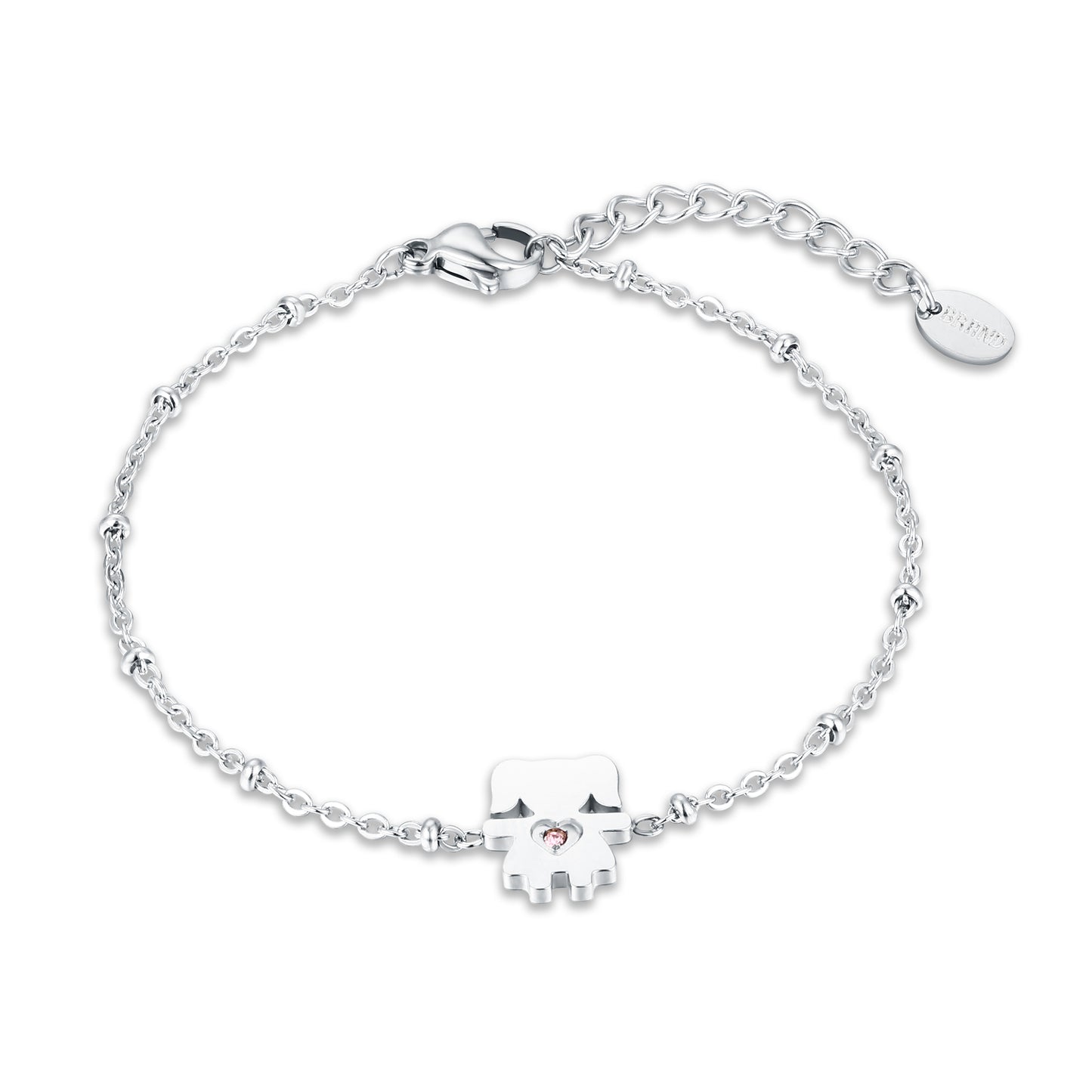 Bracciale catena pallini con bimba