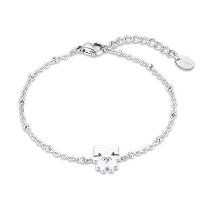 Bracciale catena pallini con bimba