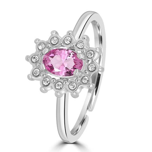 Anello Cristallo Kate rosa