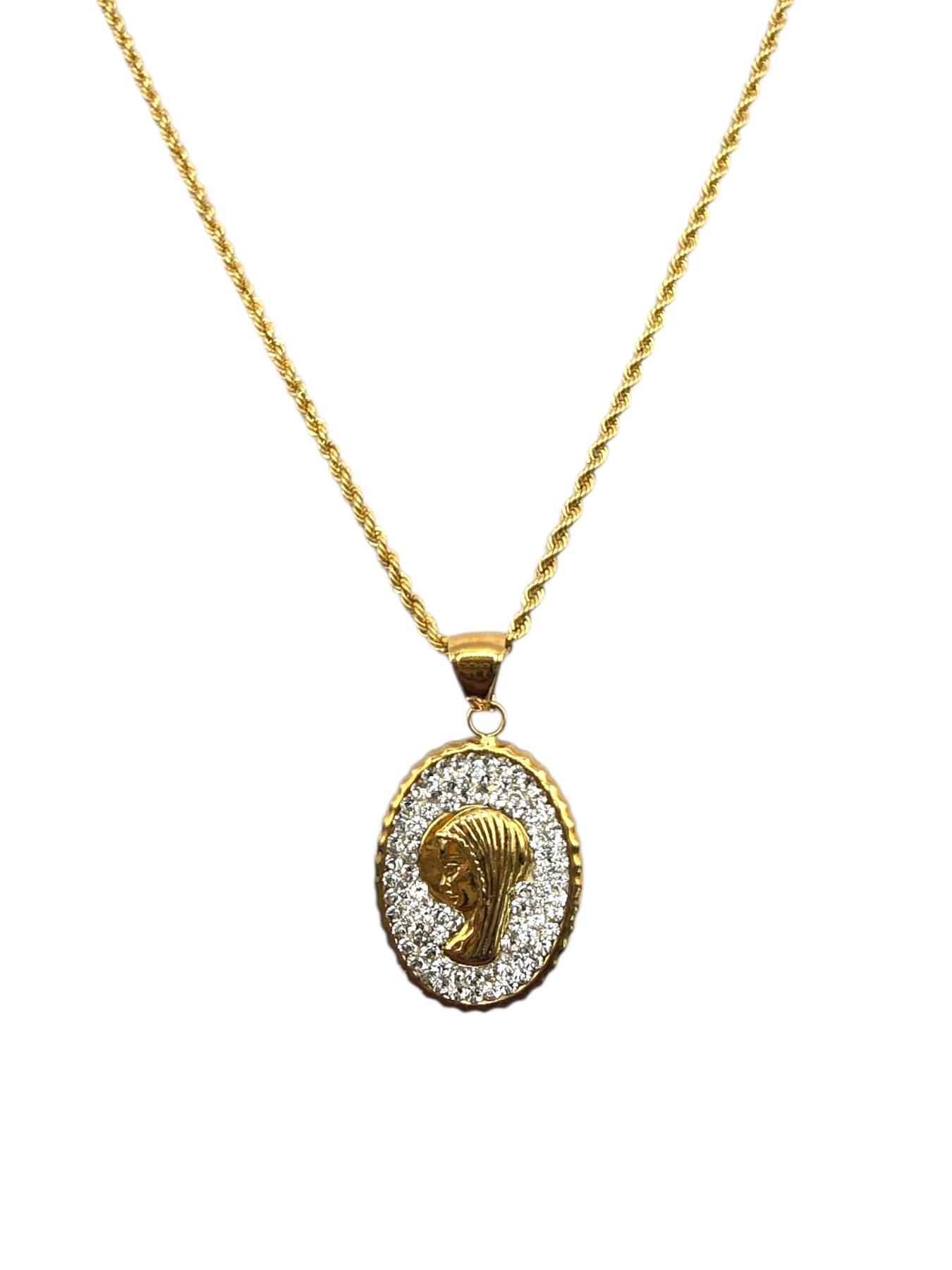 Collana con Madonna Oro 750/1000