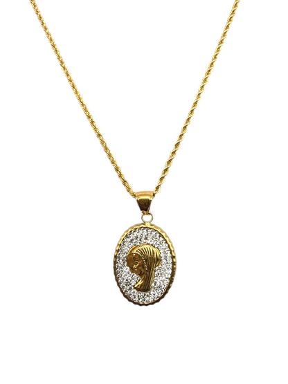 Collana con Madonna Oro 750/1000