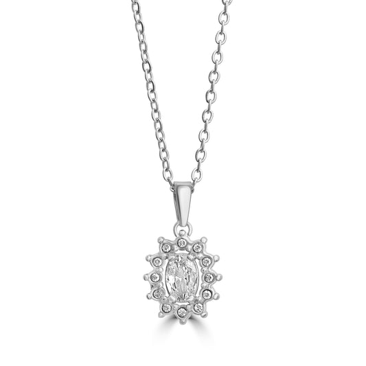 Collana Cristallo Kate bianco