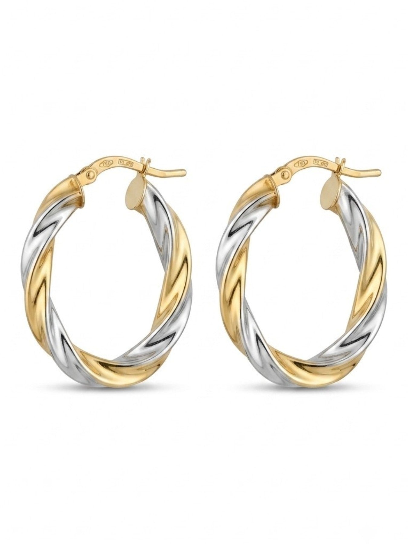 Orecchini Cerchi Ovali Donna Oro 750/1000
