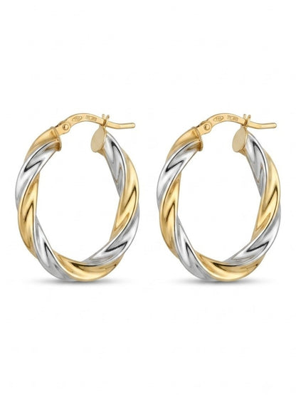 Orecchini Cerchi Ovali Donna Oro 750/1000