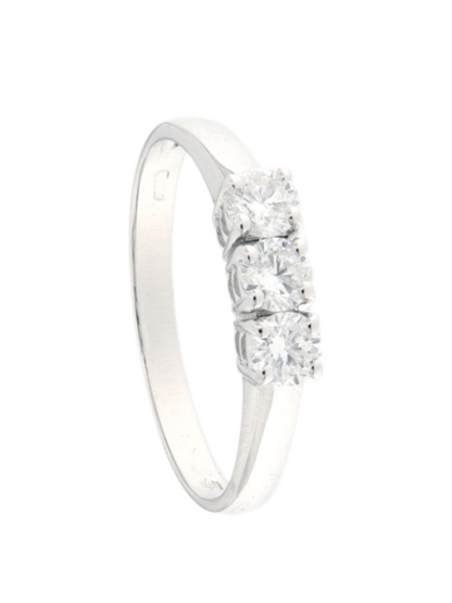 Anello Trilogy con diamanti
