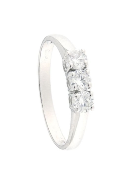 Anello Trilogy con diamanti