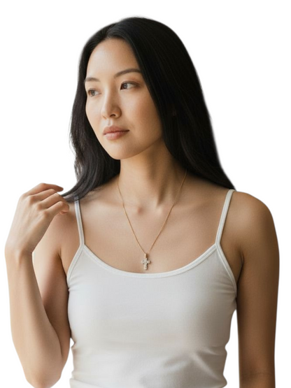 Collana Croce 750/1000