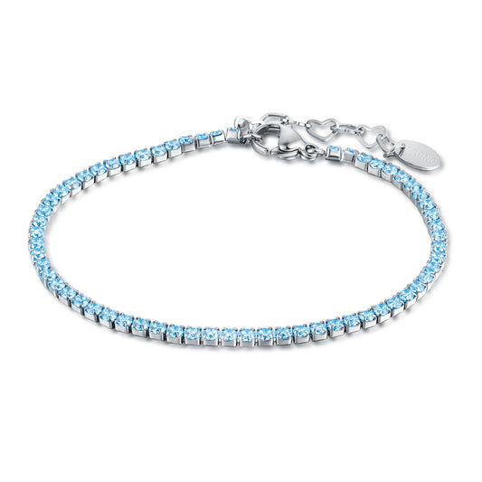 Bracciale Tennis turchese 2 mm