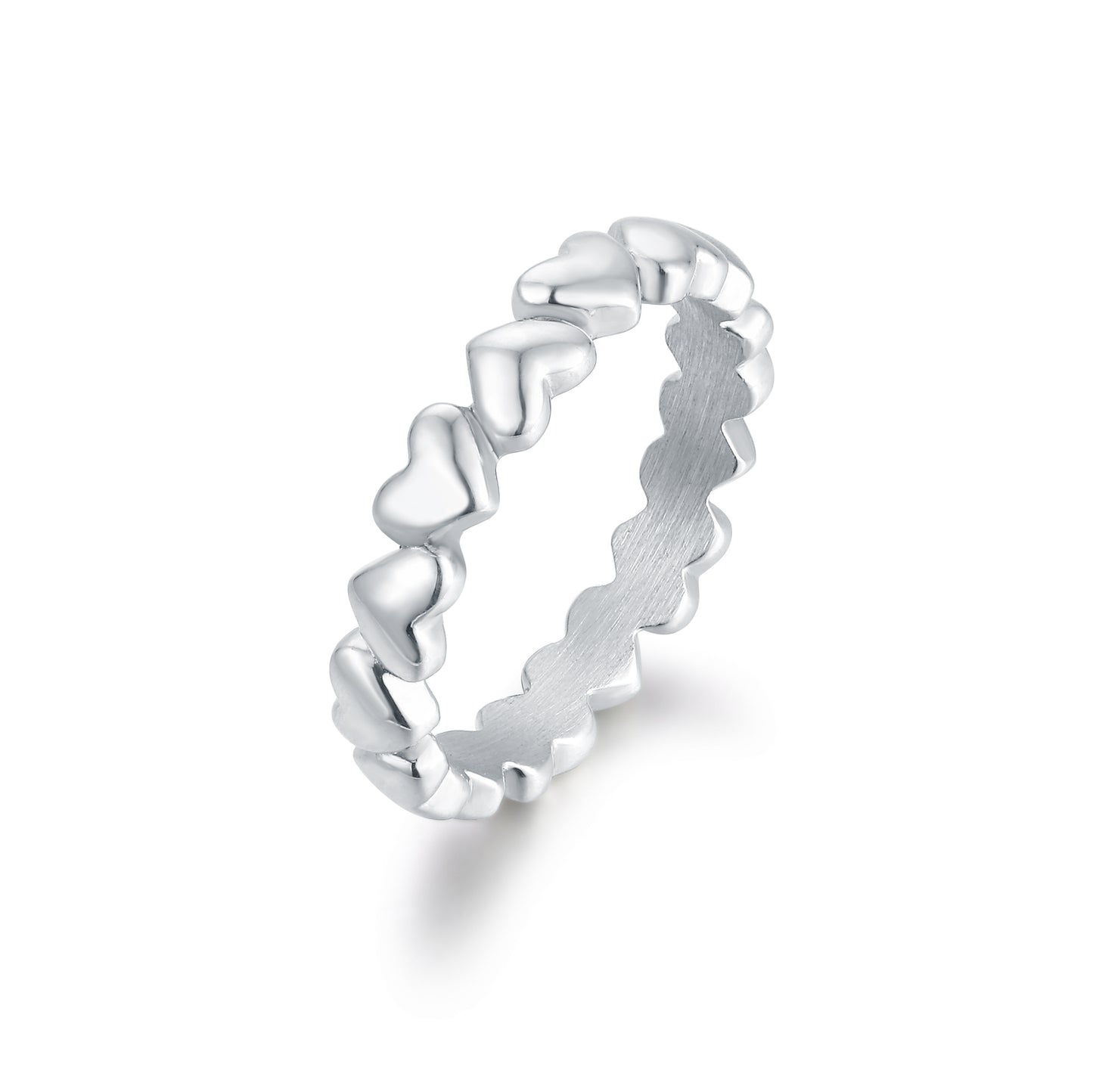 Anello Veretta cuori bombati