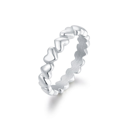 Anello Veretta cuori bombati