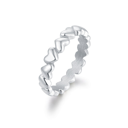 Anello Veretta cuori bombati